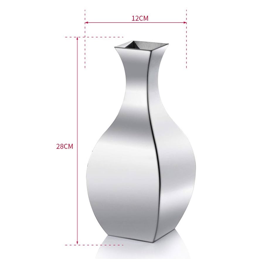 Amazon.co.jp: 花瓶 おしゃれ スクエアマウスステンレス鋼花瓶